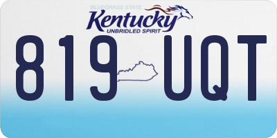 KY license plate 819UQT