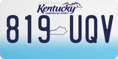 KY license plate 819UQV