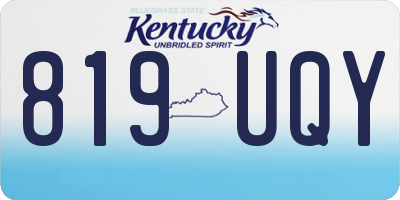 KY license plate 819UQY
