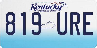 KY license plate 819URE