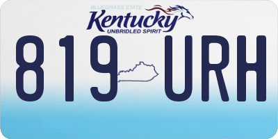 KY license plate 819URH