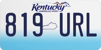 KY license plate 819URL