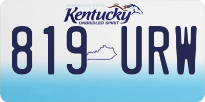 KY license plate 819URW