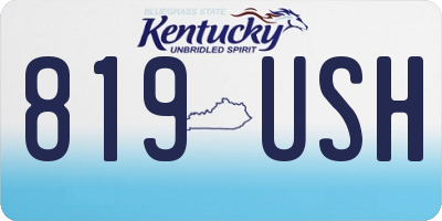KY license plate 819USH