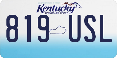 KY license plate 819USL