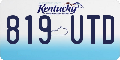 KY license plate 819UTD