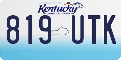 KY license plate 819UTK