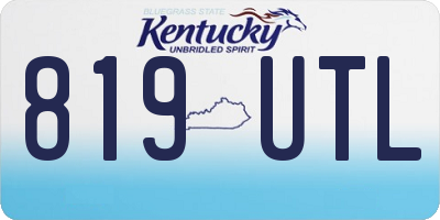 KY license plate 819UTL