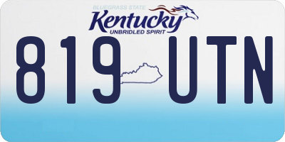 KY license plate 819UTN