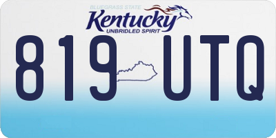 KY license plate 819UTQ