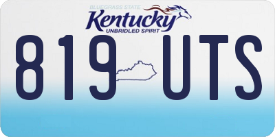 KY license plate 819UTS