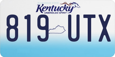 KY license plate 819UTX