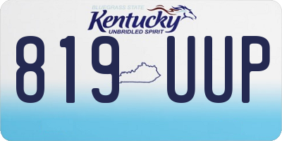 KY license plate 819UUP
