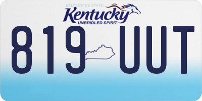 KY license plate 819UUT