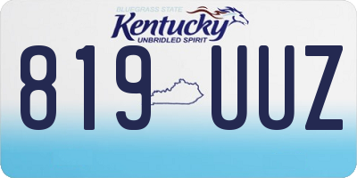 KY license plate 819UUZ