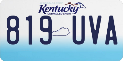 KY license plate 819UVA