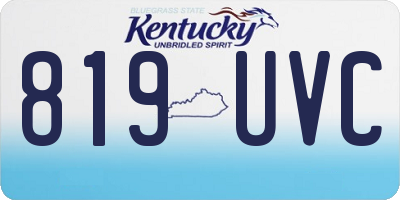 KY license plate 819UVC