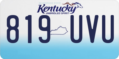 KY license plate 819UVU