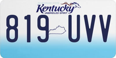 KY license plate 819UVV