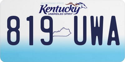 KY license plate 819UWA