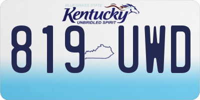 KY license plate 819UWD