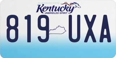 KY license plate 819UXA