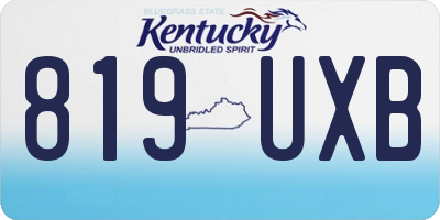 KY license plate 819UXB