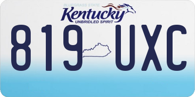 KY license plate 819UXC