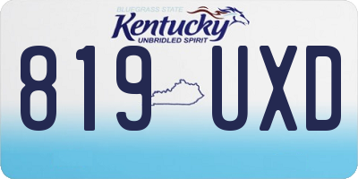 KY license plate 819UXD