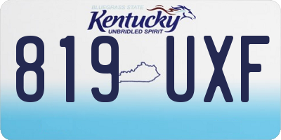 KY license plate 819UXF