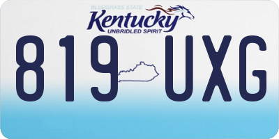 KY license plate 819UXG