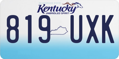KY license plate 819UXK