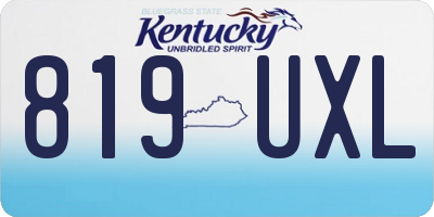 KY license plate 819UXL