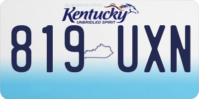KY license plate 819UXN
