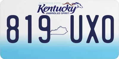 KY license plate 819UXO
