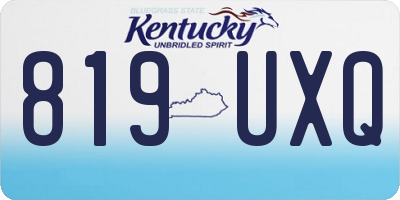 KY license plate 819UXQ