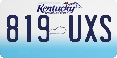 KY license plate 819UXS