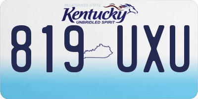 KY license plate 819UXU