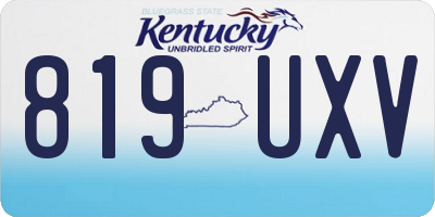 KY license plate 819UXV