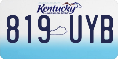 KY license plate 819UYB
