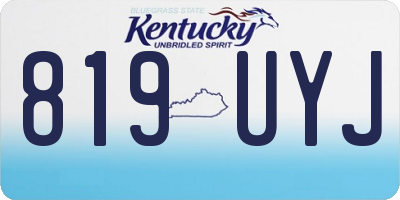 KY license plate 819UYJ