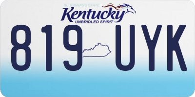 KY license plate 819UYK
