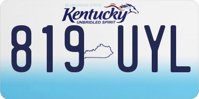 KY license plate 819UYL