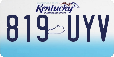 KY license plate 819UYV