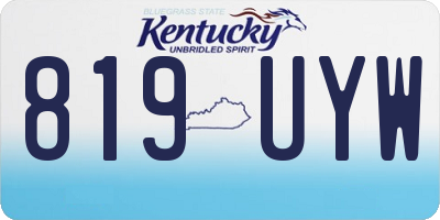 KY license plate 819UYW