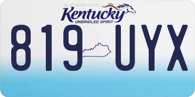 KY license plate 819UYX