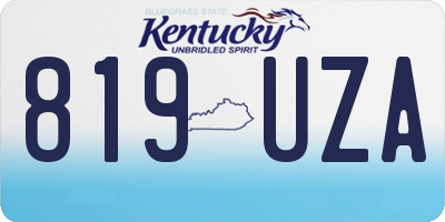 KY license plate 819UZA