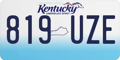 KY license plate 819UZE