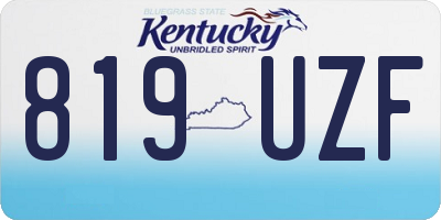KY license plate 819UZF