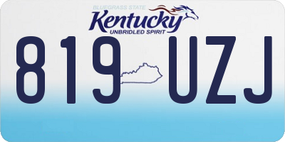 KY license plate 819UZJ